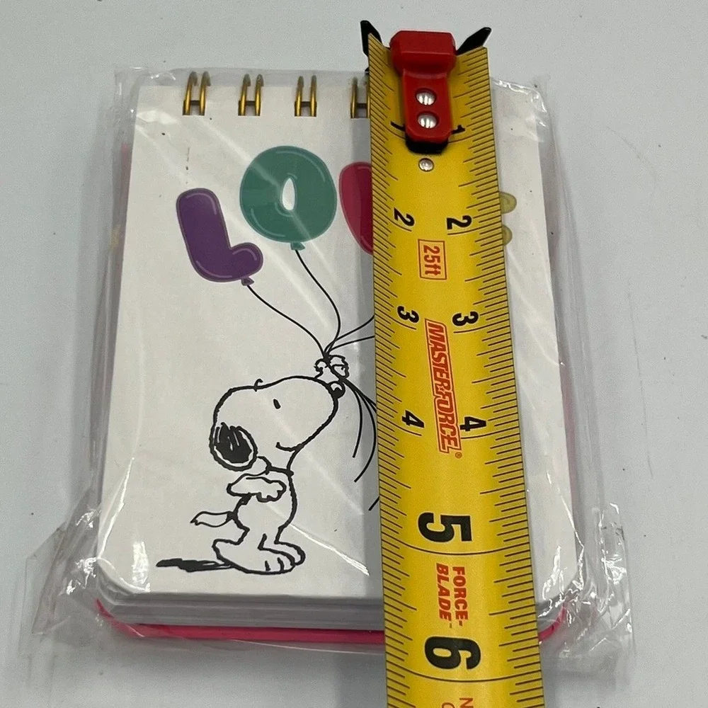 Graphique Peanuts Snoopy Mini Notebook Set 2pk Pink White Brand New LOVE Spiral